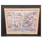 Wayzata Print by Charlotte S. - Framed Artwork, Minnesota Town Scene Wall Art Print