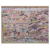 Wayzata Print by Charlotte S. - Framed Artwork, Minnesota Town Scene Wall Art Print