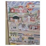 Wayzata Print by Charlotte S. - Framed Artwork, Minnesota Town Scene Wall Art Print