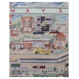 Wayzata Print by Charlotte S. - Framed Artwork, Minnesota Town Scene Wall Art Print