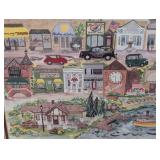 Wayzata Print by Charlotte S. - Framed Artwork, Minnesota Town Scene Wall Art Print