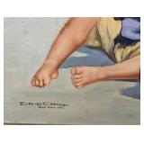 David Cheng Framed Painting - Hong Kong 1963, Two Children