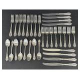 Wallace Rose Point Sterling Silver Flatware Set - Vintage