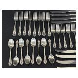 Wallace Rose Point Sterling Silver Flatware Set - Vintage