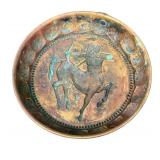 Sagittarius Copper Embossed Tin Medallion - Wall Plaque, Vintage