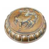 Sagittarius Copper Embossed Tin Medallion - Wall Plaque, Vintage