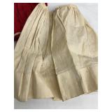 Pair of Antique Dolls in Handcrafted Denim Dresses with Extra Outfits