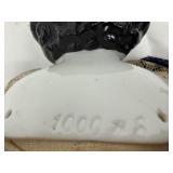 Pair of Antique Dolls in Handcrafted Denim Dresses with Extra Outfits