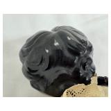 Pair of Antique Dolls in Handcrafted Denim Dresses with Extra Outfits