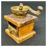 Coffee Grinder - Antique Miniature with Hand Crank