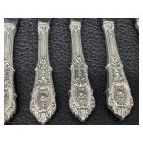 Wallace Rose Point Sterling Silver Flatware Set - 8 Spreaders, 1 Butter Knife, 1 Sugar Spoon