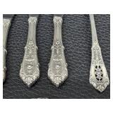 Wallace Rose Point Sterling Silver Flatware Set - 8 Spreaders, 1 Butter Knife, 1 Sugar Spoon