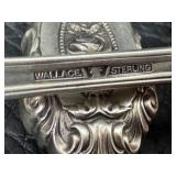 Wallace Rose Point Sterling Silver Flatware Set - 8 Spreaders, 1 Butter Knife, 1 Sugar Spoon