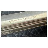 Wallace Rose Point Sterling Silver Flatware Set - 8 Spreaders, 1 Butter Knife, 1 Sugar Spoon