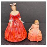 Royal Doulton Vivienne Rose HN 1368 Porcelain Figurine and Royal Doulton Rose Porcelain Figurine