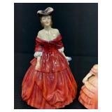 Royal Doulton Vivienne Rose HN 1368 Porcelain Figurine and Royal Doulton Rose Porcelain Figurine
