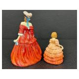 Royal Doulton Vivienne Rose HN 1368 Porcelain Figurine and Royal Doulton Rose Porcelain Figurine