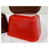 Pyrex Fridgie Vintage Glass Storage Set - 4 Colored Containers with Lids