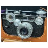 Vintage Rangefinder Film Camera in Leather Case - Not Tested