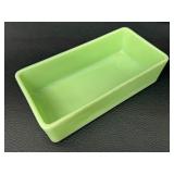 Vintage Jadeite Uranium Glass Baking Pan & Batter Bowl