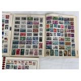 Vintage Stamp Collection - Explorer Stamp Album & Majestic Stamp Album with International Stamps