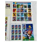 Comic Strip Classics Stamp Sheets Lot of 4 - Super Heroes, Dick Tracy & First Day of Issue