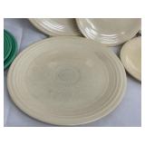 Vintage Fiesta Plates - Genuine Homer Laughlin HLC USA - 3 Dinner Plates, 4 Salad Plates, 5 Bread Plates