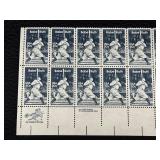 US 20c Babe Ruth Baseball Stamp Panel - 1983 USPS Sheet