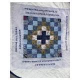Carolina Quilters Vintage Patchwork Quilt - Machine-Quilted Diamond-Block Design