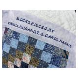 Carolina Quilters Vintage Patchwork Quilt - Machine-Quilted Diamond-Block Design