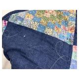 Carolina Quilters Vintage Patchwork Quilt - Machine-Quilted Diamond-Block Design