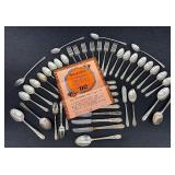 Rogers XII Overlaid Silver Plate Flatware Set - 44-Piece with Wooden Box