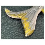 Vintage Pink Ceramic Fish Sculpture Wall Pocket