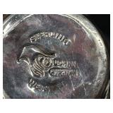 Vintage Crown Sterling Candlesticks, Salt & Pepper Shakers & Fork & Spoon - Sterling Silver Set