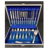Vintage Silver-Plate 1847 ROGERS Flatware Set - 76-Piece in Case