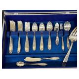 Vintage Silver-Plate 1847 ROGERS Flatware Set - 76-Piece in Case