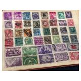 Vintage Partial Stamp Collection - Wide World Stamp Book Album