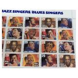 US Stamp Collection Lot - Jazz & Blues Singers, Buffalo Soldiers, AIDS Awareness