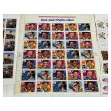 US Stamp Collection Lot - Jazz & Blues Singers, Buffalo Soldiers, AIDS Awareness