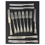 Vintage Reliance Plate Flatware Set - Ornate Silverplate Dinner Forks & Knives