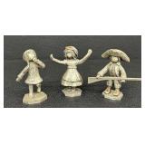 Hudson Walli Pewter Figurines - Signed Walli (Lot of 3)
