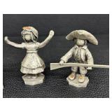 Hudson Walli Pewter Figurines - Signed Walli (Lot of 3)