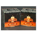 Dansk Full Lead Crystal Candle Holders - Vintage Pair with Original Boxes