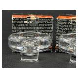 Dansk Full Lead Crystal Candle Holders - Vintage Pair with Original Boxes