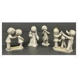 Four Vintage Hudson Walli Ortman Pewter Figurines