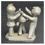 Four Vintage Hudson Walli Ortman Pewter Figurines