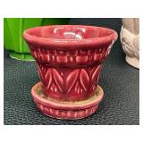 Red Wing Tulip #894 Planters - Vintage Art Pottery Lot of 4 including a Vintage Red Wing Tulip #894 Planter