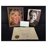 Hillary Rodham Clinton - Living History Autographed Book with COA & Signed Photo