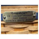 Longaberger JW Collection Miniature Baskets Lot of 5 - Banker