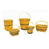 Longaberger JW Collection Miniature Baskets Lot of 5 - Banker